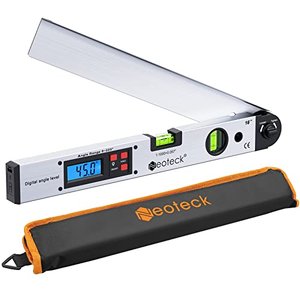Neoteck Digitaler Winkelmesser 400mm mit LCD-Wasserwaage 0-225° Digital