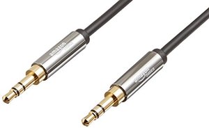 Amazon Basics Auxiliary Kabel, Stereo-Audiokabel, 3,5 mm-Klinkenstecker auf 3,5 mm-Klinkenstecker, 1