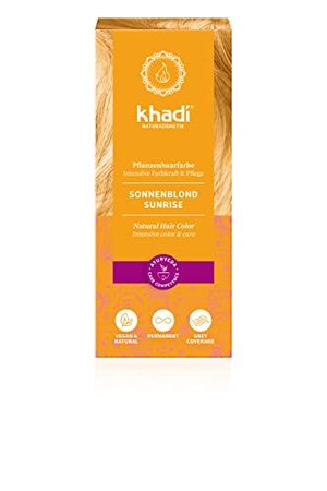 khadi SONNENBLOND Pflanzenhaarfarbe, Haarfarbe für glänzendes Honigblond