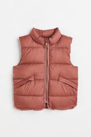 Water-repellent puffer gilet - Rosa - Kinder