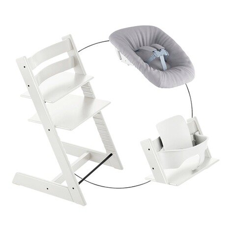 TRIPP TRAPP® Bundle Treppenhochstuhl inkl. Newbornset &amp; Babyset Storm Grey / Grey