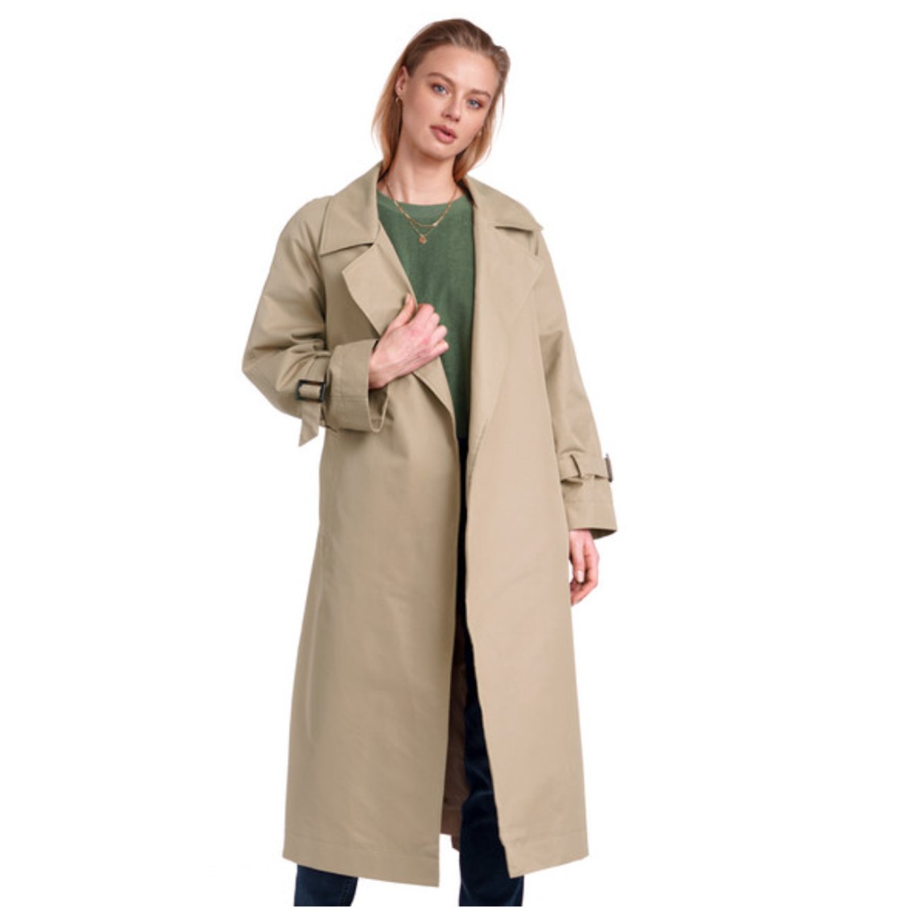 Damen Trenchcoat lang geschnitten