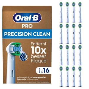 Oral-B Pro Precision Clean Aufsteckbürsten für elektrische Zahnbürste, 16 Stück, Zahnreinigung