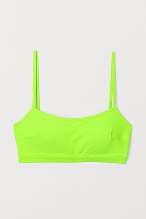 H&M-Bikinitop in strahlendem Neongrün