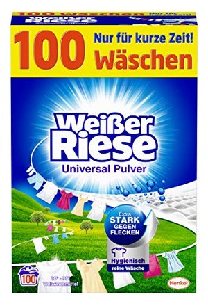 Weißer Riese Universal-Pulver umweltfreundliches Waschmittel mit sommerlichem Duft, Großpackung