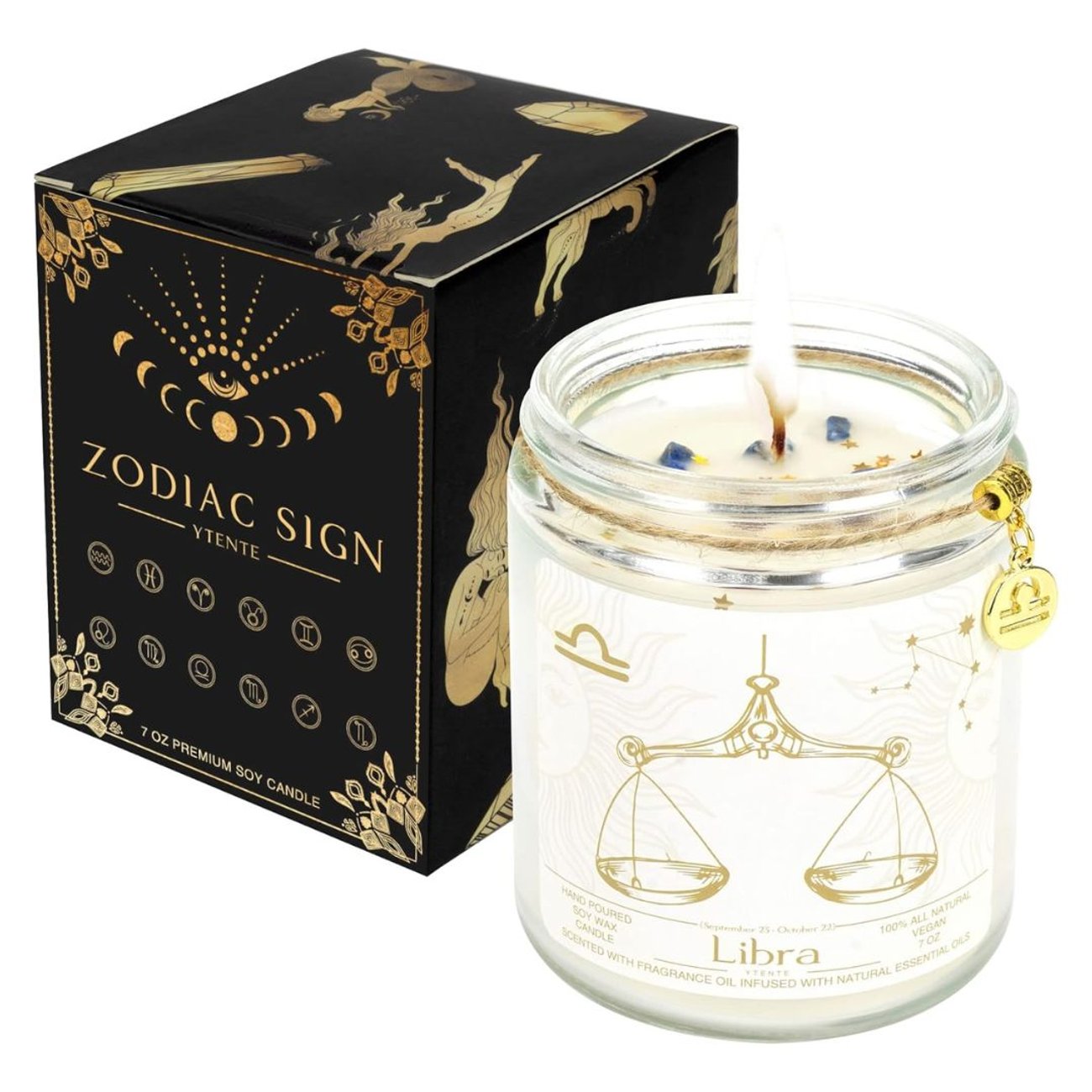 Sternzeichen Waage Kristallkerzen