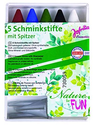 Schminkstifte 5 Stück mit Spitzer, Biokosmetik und ÖkoTestsieger