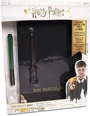 Harry Potter Tom Riddles Tagebuch Notizbuch mit Slytherin Stift und UV Zauberstab