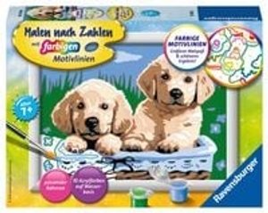 Ravensburger Malen nach Zahlen, Süße Hundewelpen