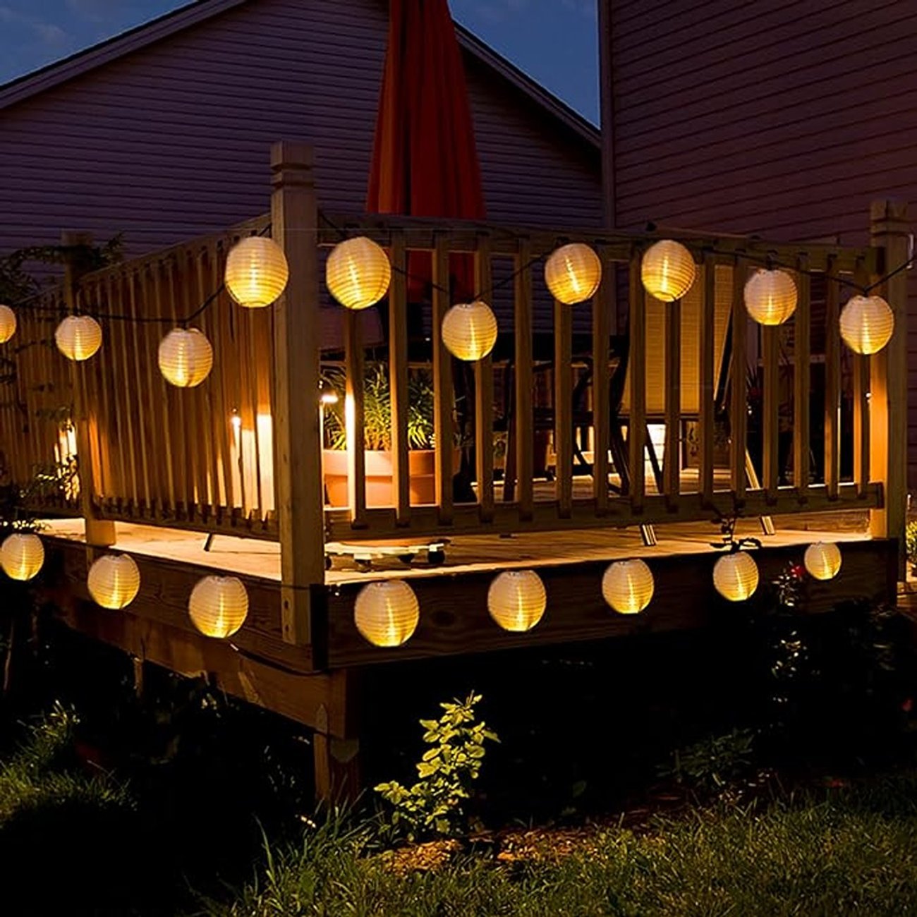 Solar-Lichterkette „Lampions"