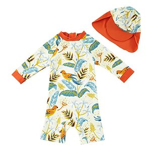 Upandfast Baby Badeanzug mit Sonnenhut UPF 50+