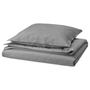 ÄNGSLILJA 2-teiliges Bettwäsche-Set - grau