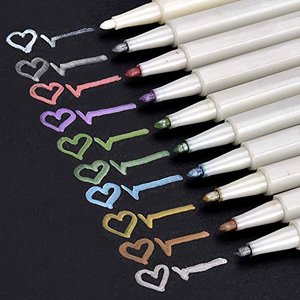 Premium Metallic Marker Stifte, Satz von 10 sortierten Farben