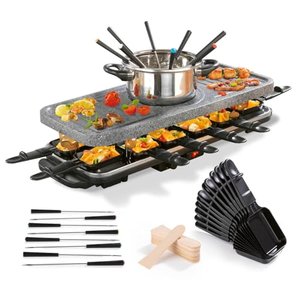 GOURMETmaxx| 3-in-1 Raclette, Grill, Fondu