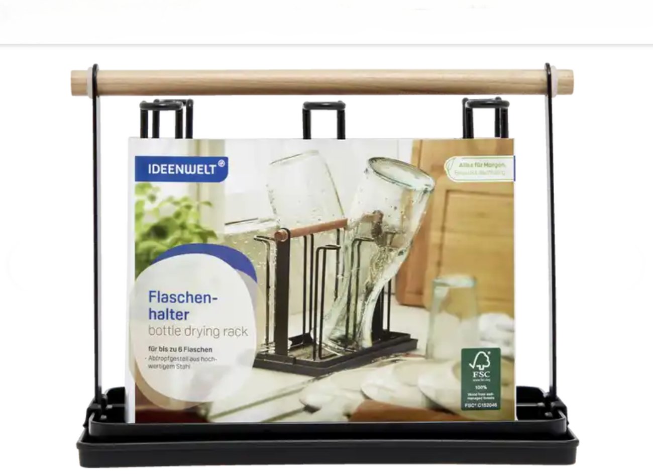 IDEENWELT Flaschenhalter schwarz