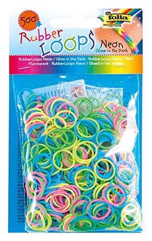 folia 339599 - Rubber Loops glow in the dark, 500 Gummibänder