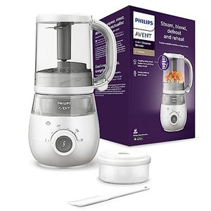 Philips Avent 4-in-1-Babynahrungszubereiter SCF883/01, Dampfgaren und Mixen