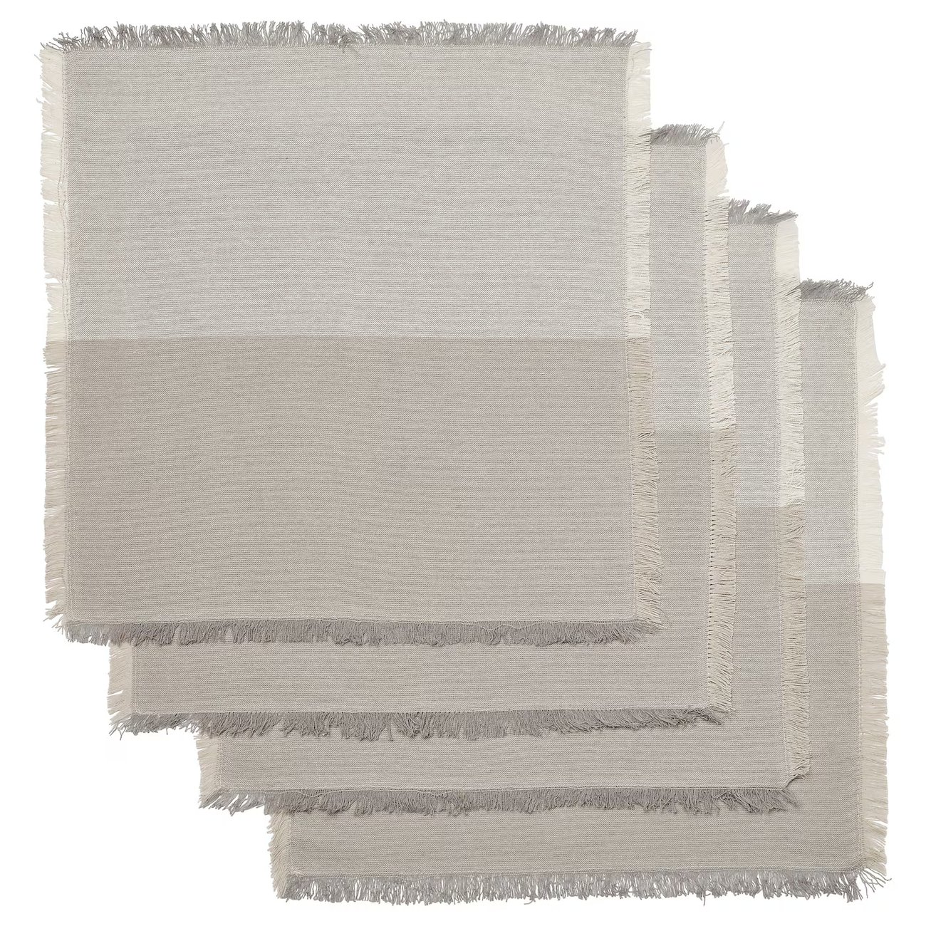 NISSÖGA Serviette - grau/weiß 35x35 cm