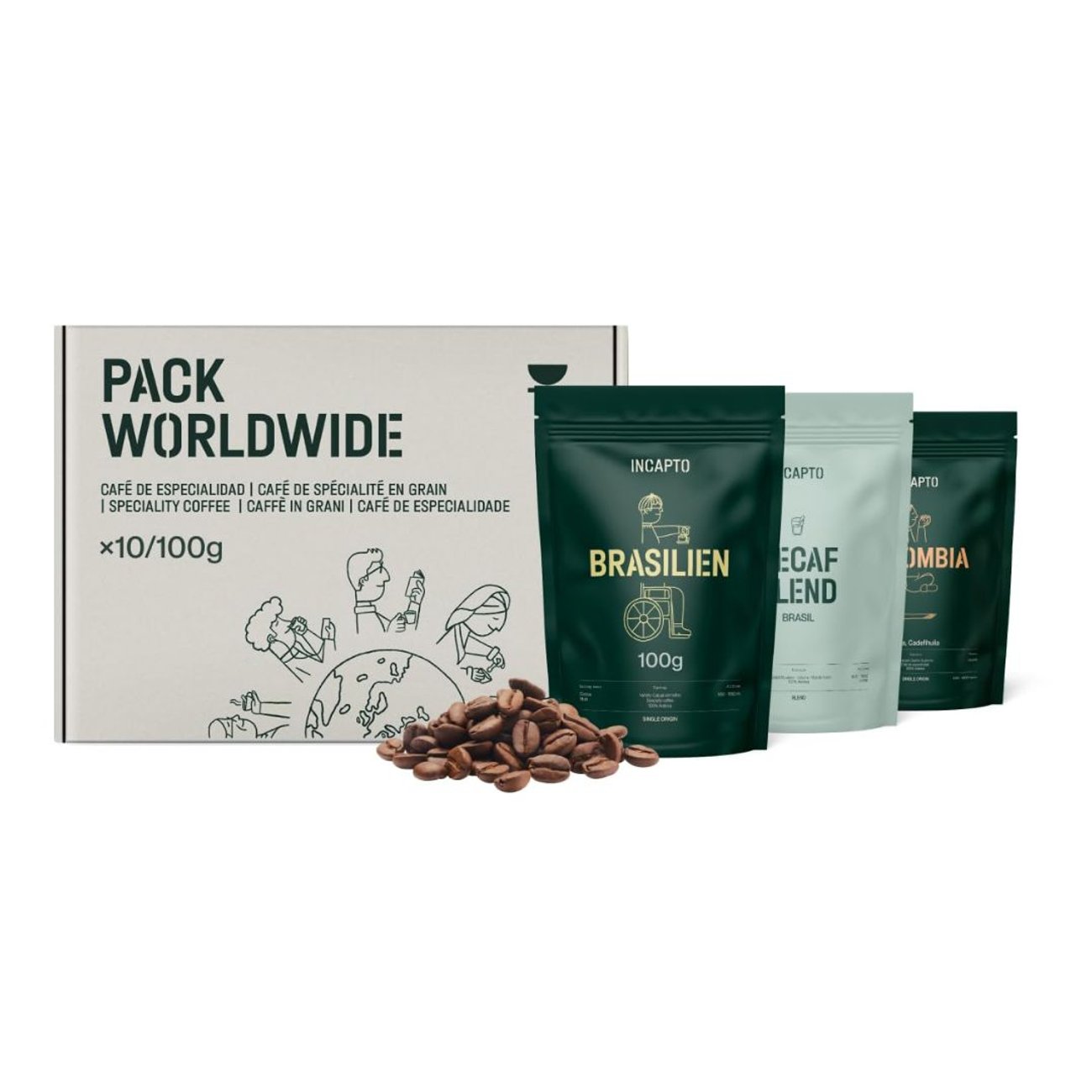 Incapto Kaffeebohnen Probierset