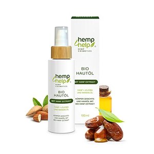 Hanf Haut-Öl mit Jojoba-Öl und Mandel-Öl - 3 in 1 