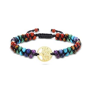 GEHECRST 7 Chakra Armband Lebensbaum