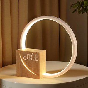 blonbar 10W Nachttischlampe mit USB-Ladefunktion, Wake Up Licht Wecker Touch Control Dimmbar Tischla