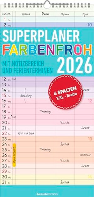 Alpha Edition - Familienkalender 2026