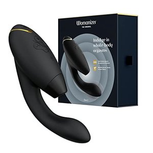 Womanizer Duo 2 Klitoris-Sauger für Frauen - Rabbit Vibrator für Klitoris und G-Punkt Stimulation