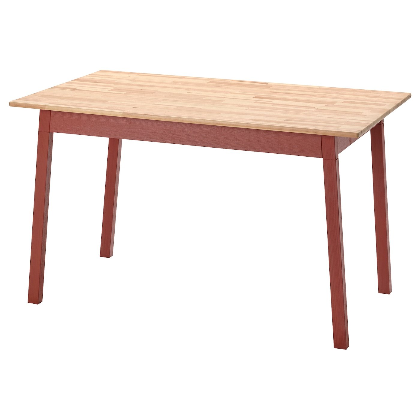 PINNTORP Tisch - hellbraun lasiert/rot las. 125x75 cm