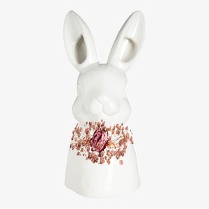 Set Trockenblütenkranz & Vase Hase