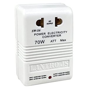 LANTRO JS - Reiseadapter Spannungswandler 110V / 120V zu 220V / 240V Converter für Reisen 70W