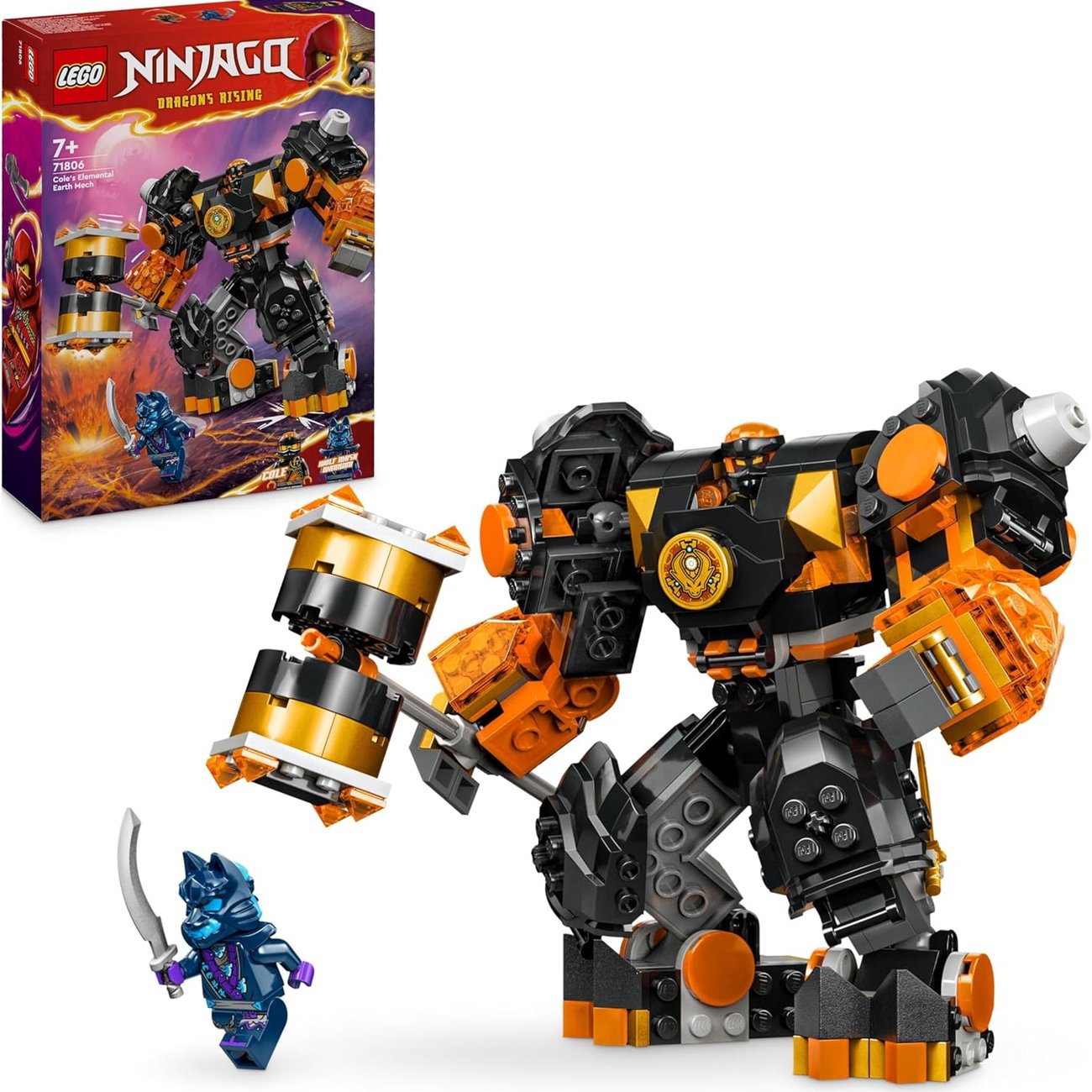 LEGO NINJAGO Coles Erdmech, Ninja-Set mit 2 Figuren