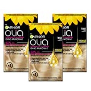 Garnier Olia Haar Coloration, enthält 60% Blumen-Öle für intensive Farbkraft - 3 x 1 Stück