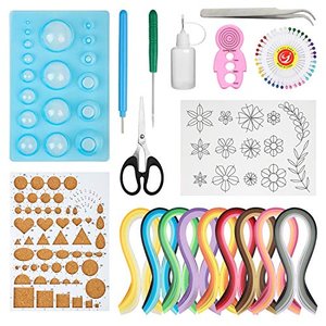 Hyber&Cara 19 Stück Papier Quilling Werkzeug Set mit 45 Farben 900 Papierstreifen