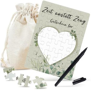 Puzzle-Gutschein einfach selber ausfüllen