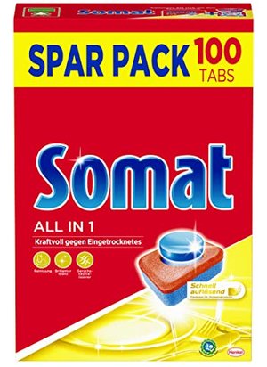 Somat All in 1 Spülmaschinen Tabs, 100 Tabs, Sparpack, Geschirrspül-Tabs