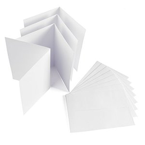 Jumbo-Set 50 x Faltkarten DIN B6 weiß + 50 x Umschläge, blanko