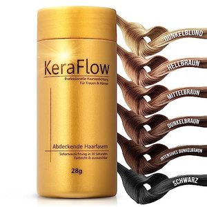 KeraFlow Streuhaar zur Haarverdichtung, dichtes Haar in 30 Sekunden