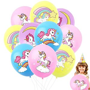 32 Stück Einhorn Luftballons für den Einhorn-Kindergeburtstag