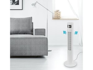 Silvercrest-Ventilator mit Display, Fernbedienung und App