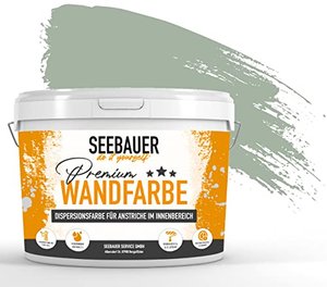 SEEBAUER diy Wandfarbe Grün für Innen (No. 764 Nordic Wood 2,5 Liter)