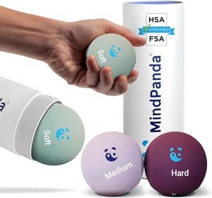 MindPanda 3x Stärkender Gel Stressball Setz | Anti Stress Bälle Mit Verschiedenen Stärken Und Größen