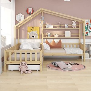 BTM Hausbett 90 x 200 für 2 Kinder