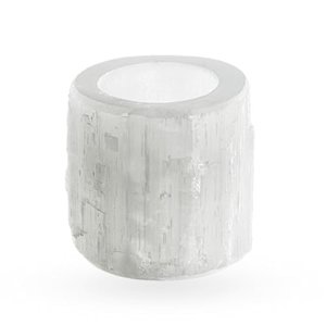 NKlaus Selenit Teelichthalter, 6 x 6 cm