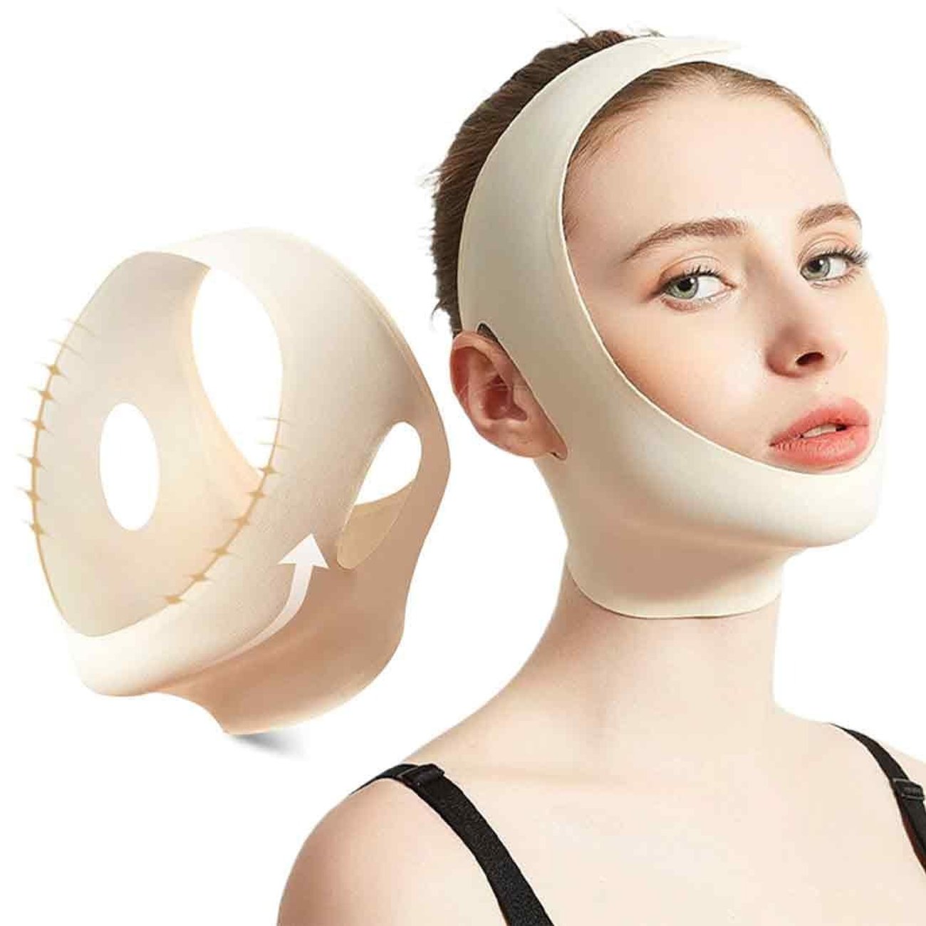 Wiederverwendbare Kinnmaske aus Nylon und Spandex