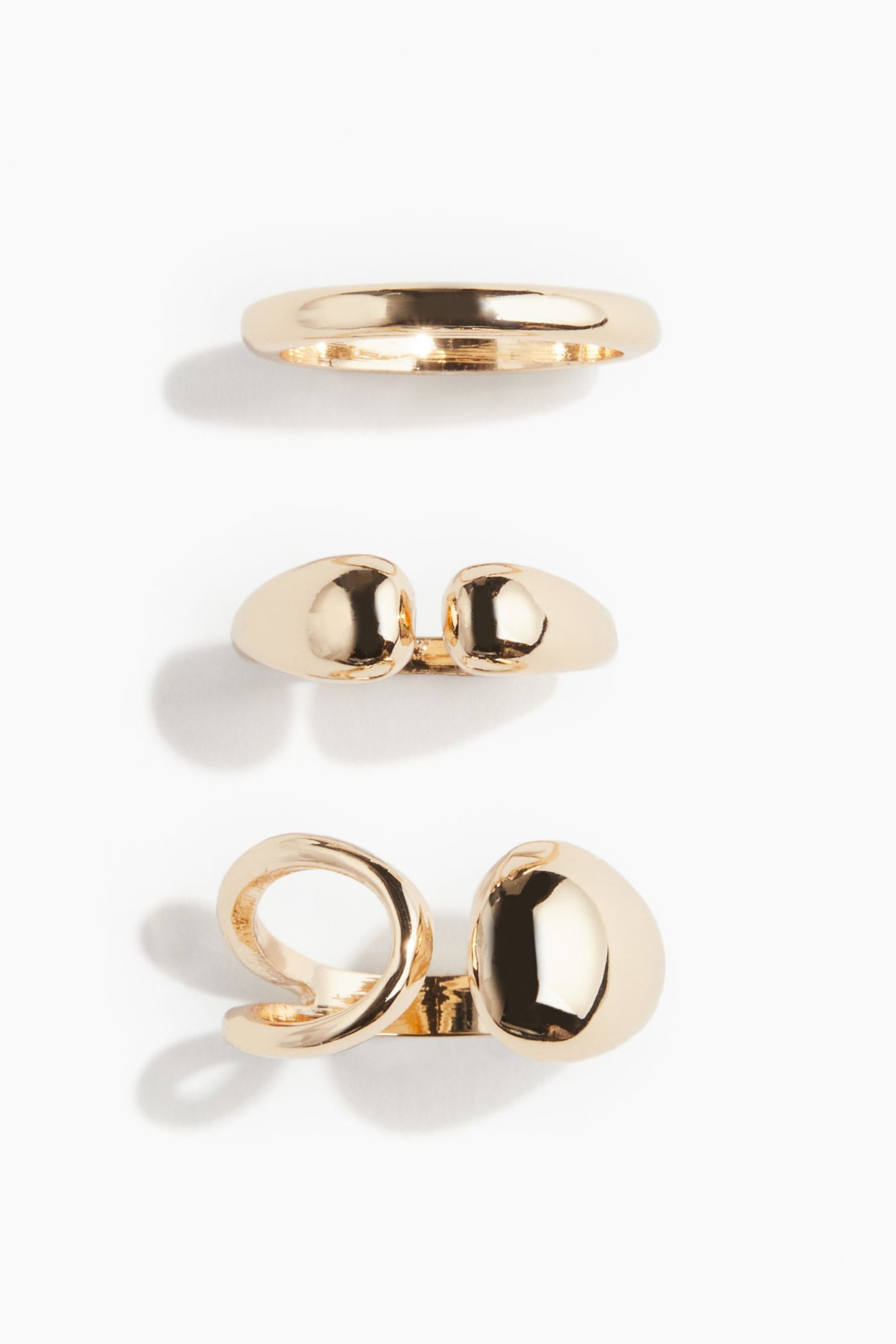 3er-Pack Ringe - Gold