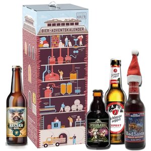 Bier-Adventskalender, Edition Brauturm mit 24 x 0,33 L Flaschen deutsche Bierspezialitäten von Priva