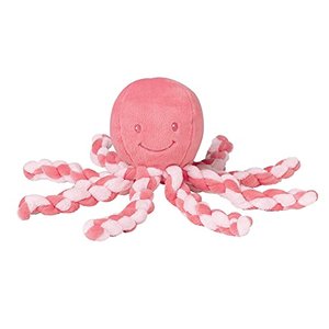 Nattou Kuscheltier Oktopus, Für Neugeborene und Frühchen, 23 cm, Rosa