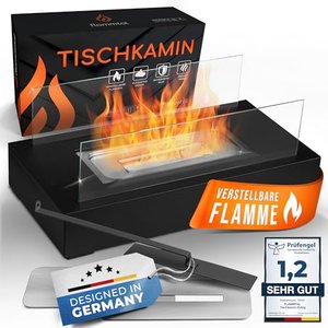 flammtal - Tischkamin [3h Brenndauer] - Tischfeuer für Indoor & Outdoor