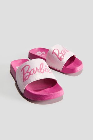 Badesandalen mit Print - Rosa - Kinder